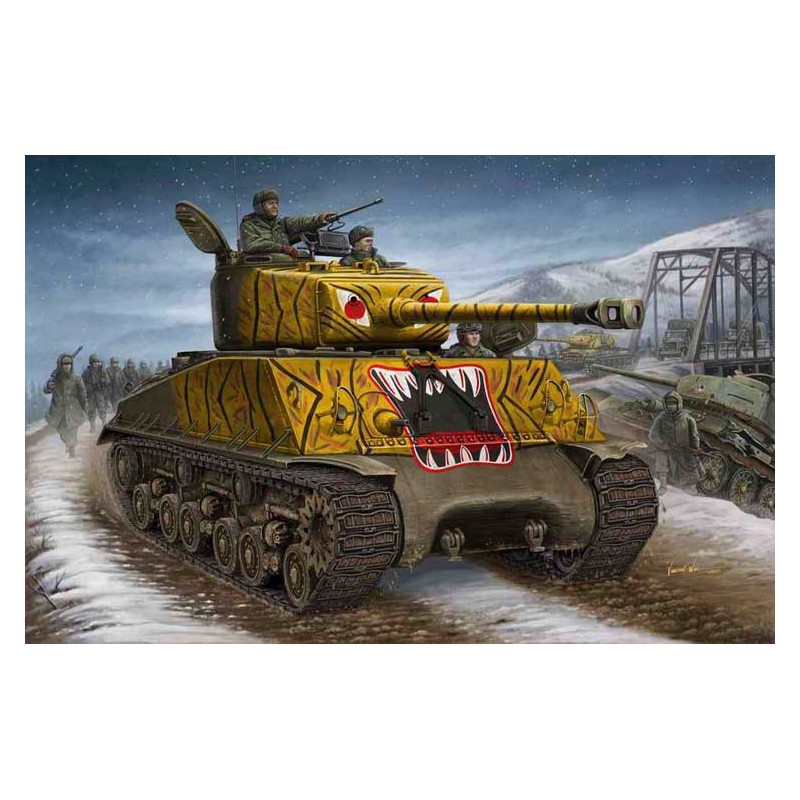 Maquette de Char en plastique US M4A3 E8 Tank 1/48