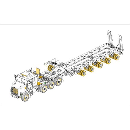 Maquette de camion en plastique M1070/M1000 HETS 1/35