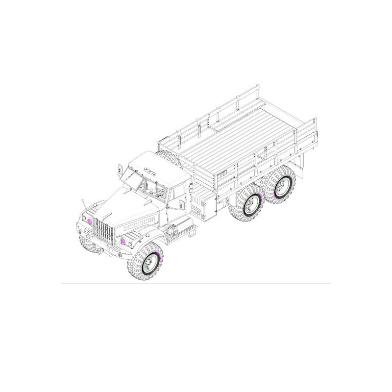 Maquette de camion en plastique Russian KrAZ-255B 1/35
