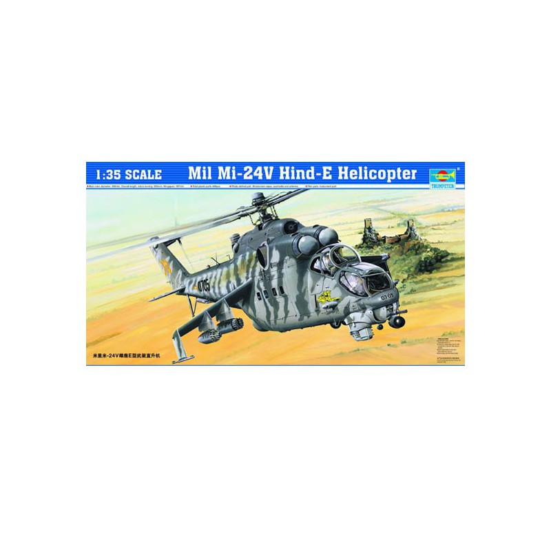 Maquette d'hélicoptère en plastique MI-24V HIND-E