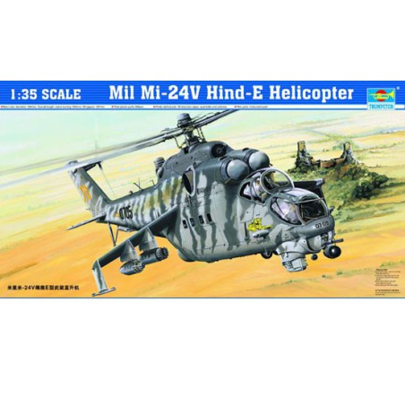 Maquette d'hélicoptère en plastique MI-24V HIND-E