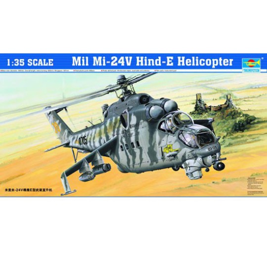 Maquette d'hélicoptère en plastique MI-24V HIND-E Maquette d'hélicoptère en plastique MI-24V HIND-E
