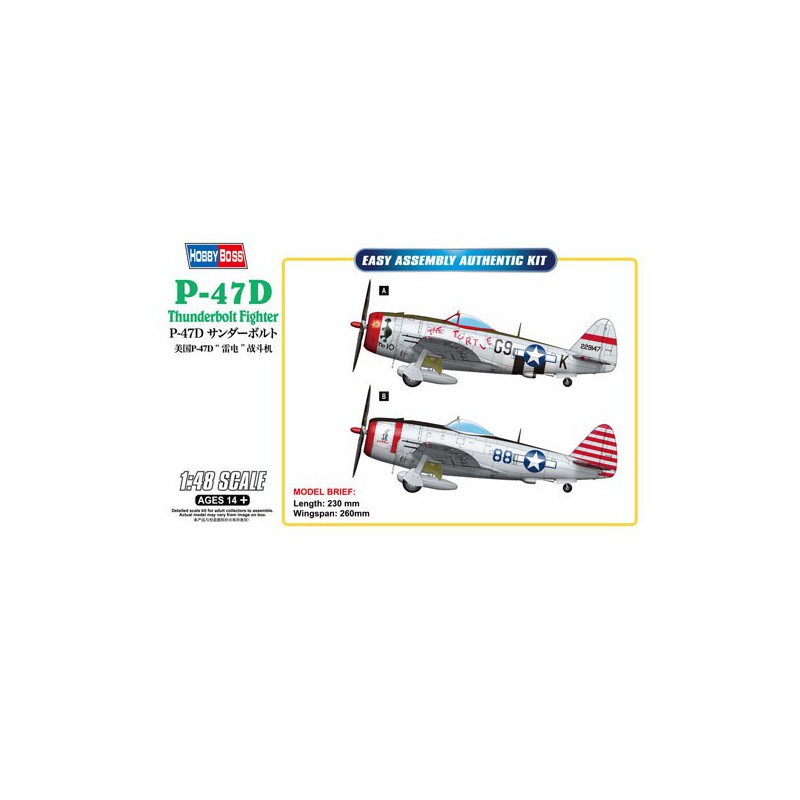 Maquette d'avion en plastique P-47D Thunderbolt 1/48