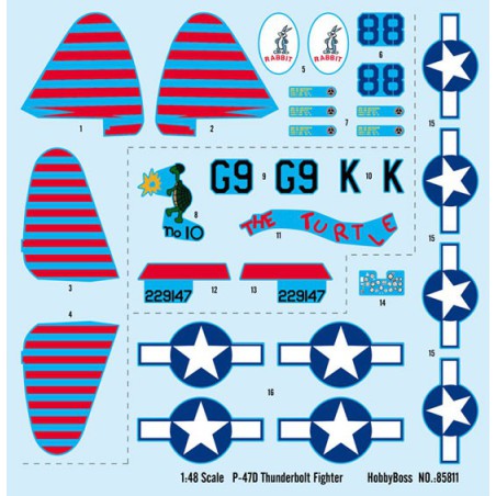 Maquette d'avion en plastique P-47D Thunderbolt 1/48