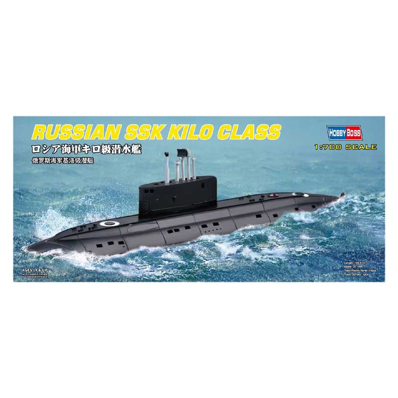 Maquette de Bateau en plastique Russian Navy Kilo Class 1/700