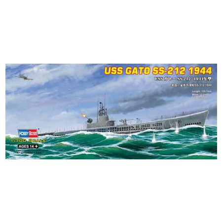 Maquette de Bateau en plastique USS SS-212 GATO 19441/700