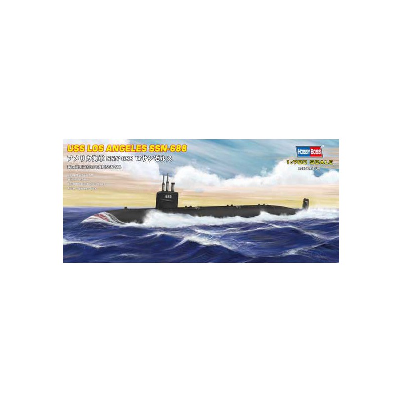Maquette de Bateau en plastique USS SSN-668 Los Angeles 1/700
