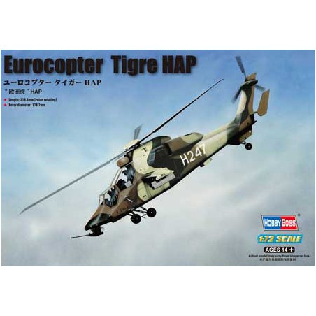 Maquette d'hélicoptère en plastique EUROCOPTER TIGRE HAP 1/72