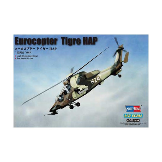 Maquette d'hélicoptère en plastique EUROCOPTER TIGRE HAP 1/72 Maquette d'hélicoptère en plastique EUROCOPTER TIGRE HAP 1/72