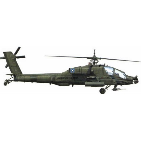 Maquette d'hélicoptère en plastique AH-64A Apache Hélicoptère 1/72