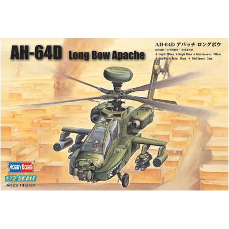 Maquette d'hélicoptère en plastique AH-64D Apache Helicoptere 1/72