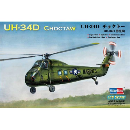 Maquette d'hélicoptère en plastique American UH-34D 1/72