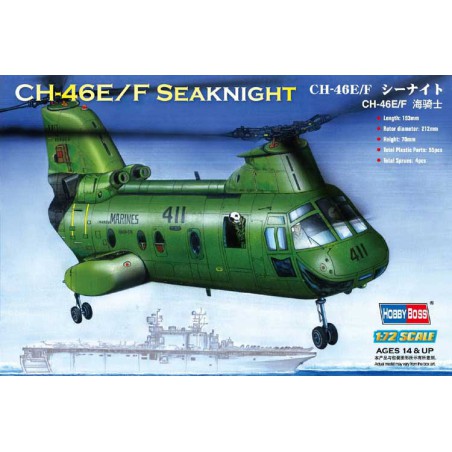 Plastikhubschraubermodell Amerikanisches CH-46F Seaknight 1/72 | Scientific-MHD