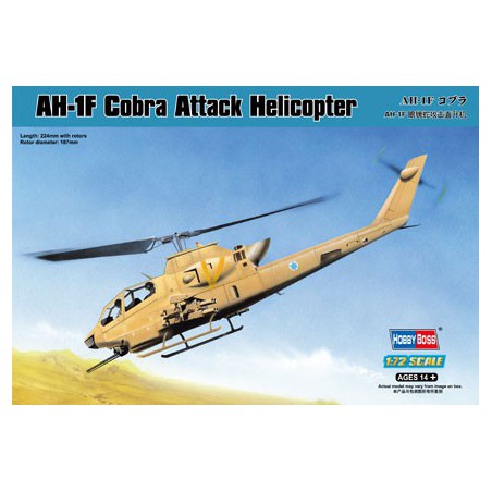 Maquette d'hélicoptère en plastique AH-1F COBRA ATTACK HELI 1/72