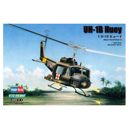 Maquette d'hélicoptère en plastique UH-1B HUEY 1/72