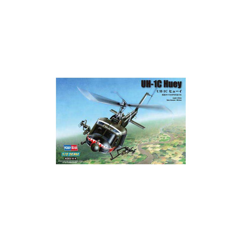 Maquette d'hélicoptère en plastique UH-1C HUEY1/72