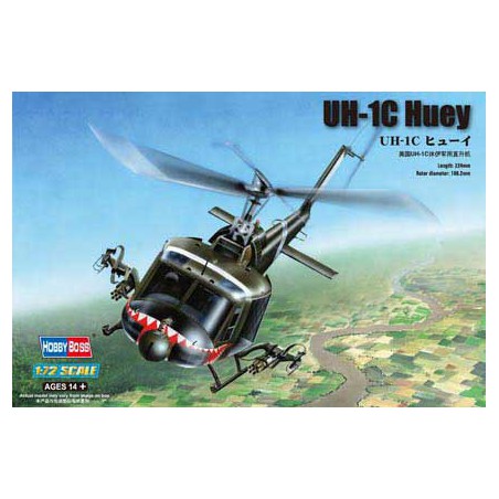 Maquette d'hélicoptère en plastique UH-1C HUEY1/72