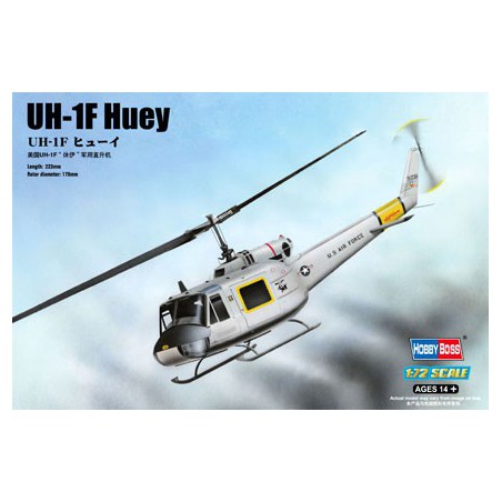 Maquette d'hélicoptère en plastique UH-1F HUEY1/72