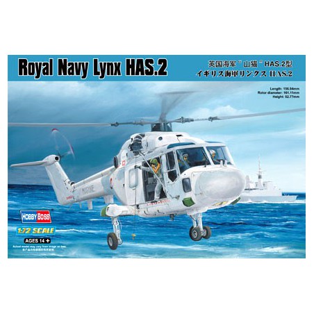 Maquette d'hélicoptère en plastique ROYAL NAVY LYNX HAS.21/72