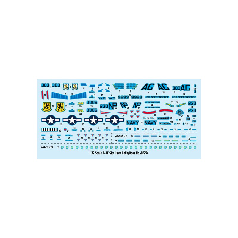 Maquette d'avion en plastique A-4E Sky Hawk 1/72