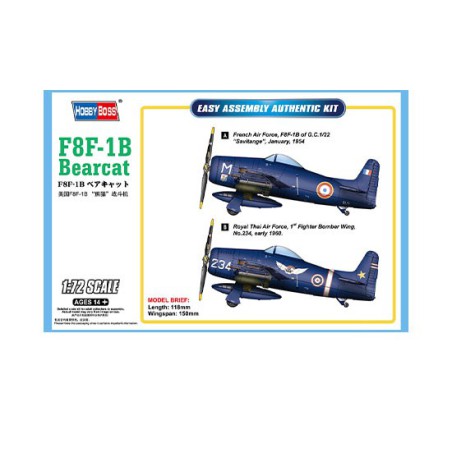 Maquette d'avion en plastique F8F-1B Bearcat 1/72