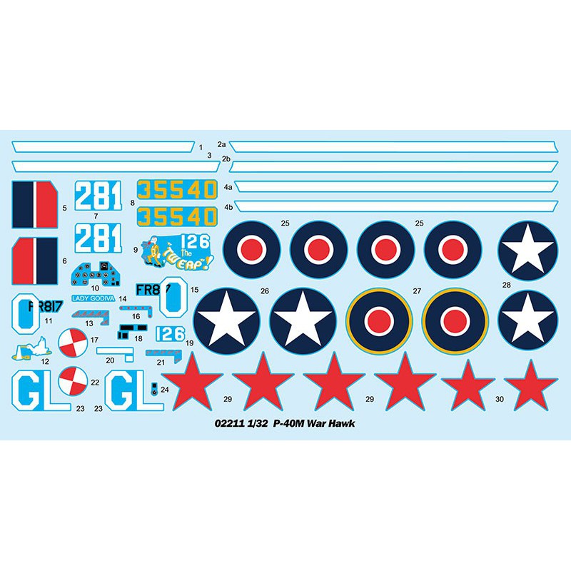 Maquette d'avion en plastique P-40M War Hawk 1/32 Maquette d'avion en plastique P-40M War Hawk 1/32