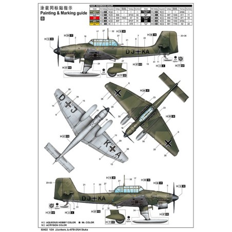 Junkers JU-87B-2/U4 Stuka 1/24 plastic plane model | Scientific-MHD