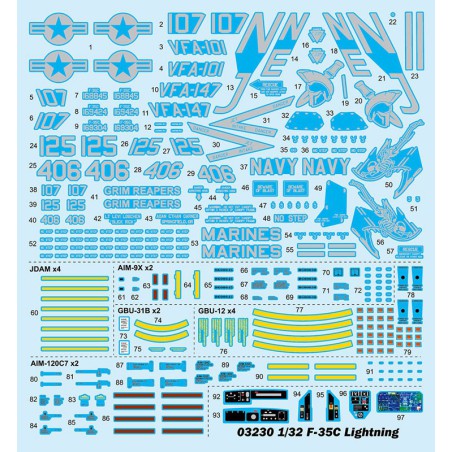 F-35C Lightning 1/32 Flugzeugebene Modell | Scientific-MHD