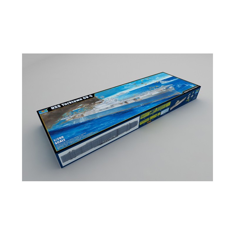 Maquette de Bateau en plastique US NAVY YORKTOWN CV-5 1/200