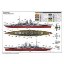 Maquette de Bateau en plastique German Scharnhorst Battleship 1/200