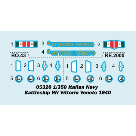 RN Vittorio Veneto 1940 1/350 Plastikbootmodell | Scientific-MHD