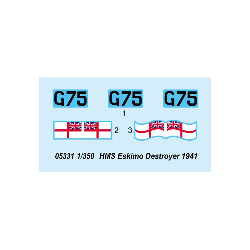 Maquette de Bateau en plastique HMS Eskimo 19411/350