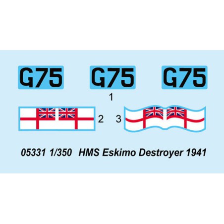 HMS Eskimo 19411/350 Plastikbootmodell | Scientific-MHD