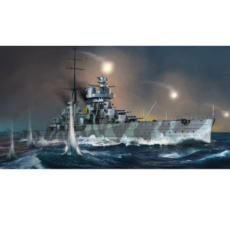 Italiener schwerer Kreuzer Fiume 1/350 Plastikbootmodell | Scientific-MHD