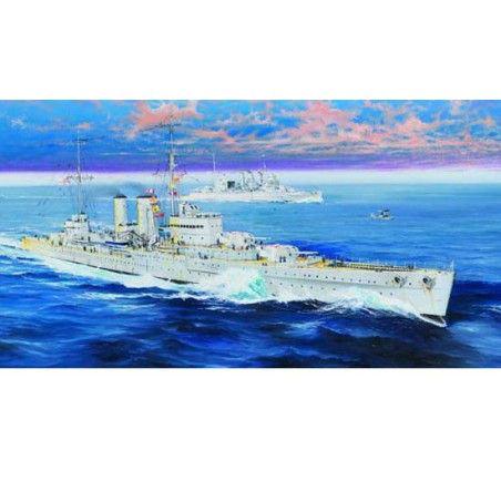 Maquette de Bateau en plastique HMS Exeter 1/350