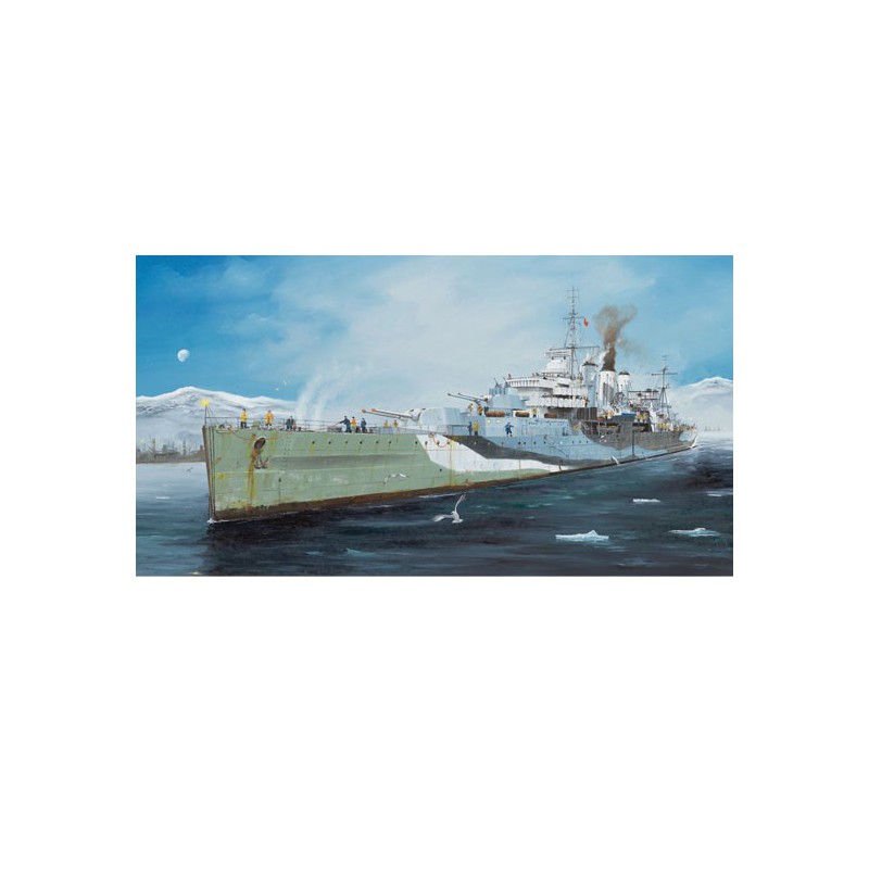 Maquette de Bateau en plastique HMS Kent 1/350