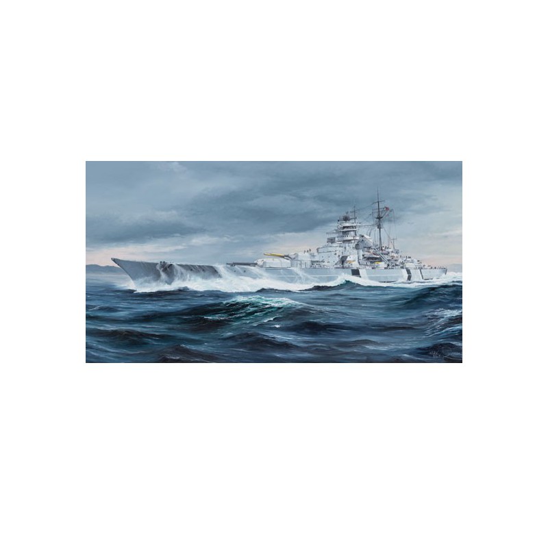 Maquette de Bateau en plastique German Bismarck 1/350