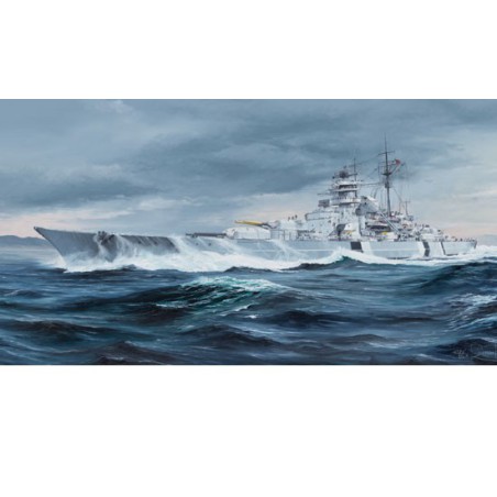 Maquette de Bateau en plastique German Bismarck 1/350