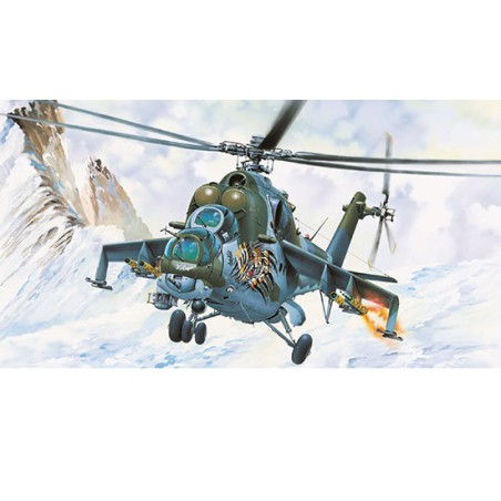 Maquette d'hélicoptère en plastique Mi-24V Hind-E 1/48