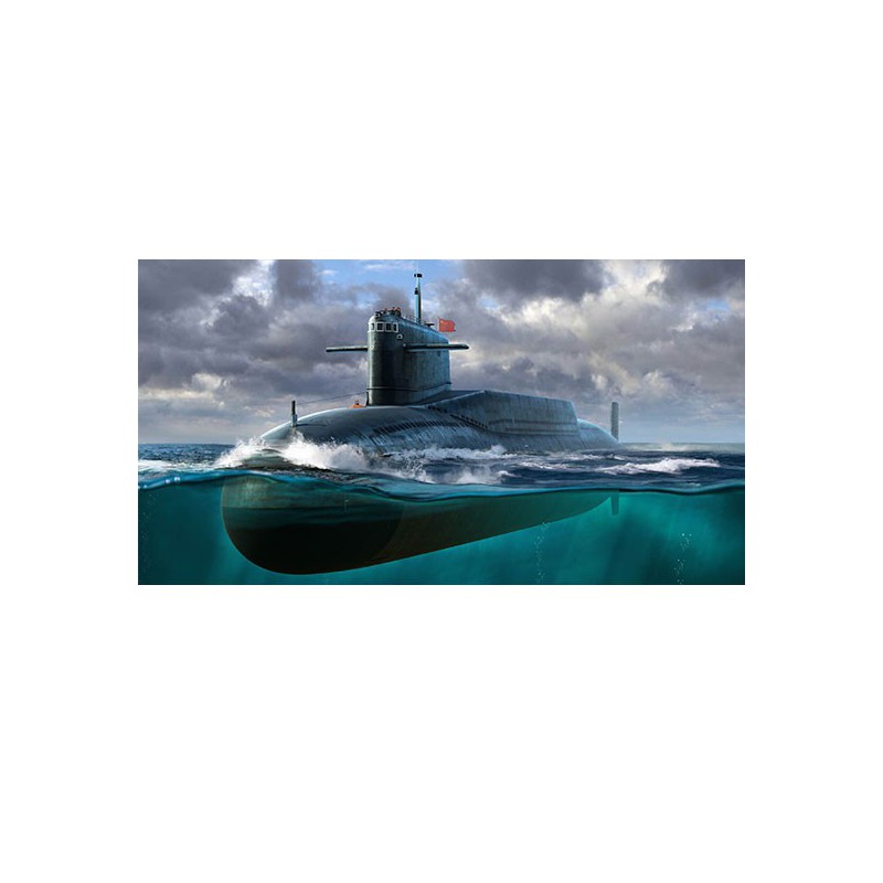 Maquette de Bateau en plastique PLAN Type 092 Xia Class Submarine 1/144