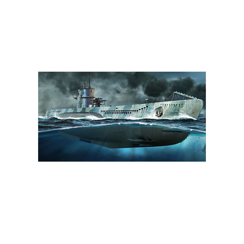 Maquette de Bateau en plastique DKM Navy Type VII-C U-Boat 1/144