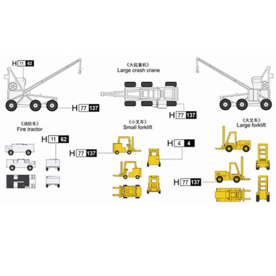 Maquette de Bateau en plastique USN Carrier Deck Equipment 1/350 Maquette de Bateau en plastique USN Carrier Deck Equipment 1/350