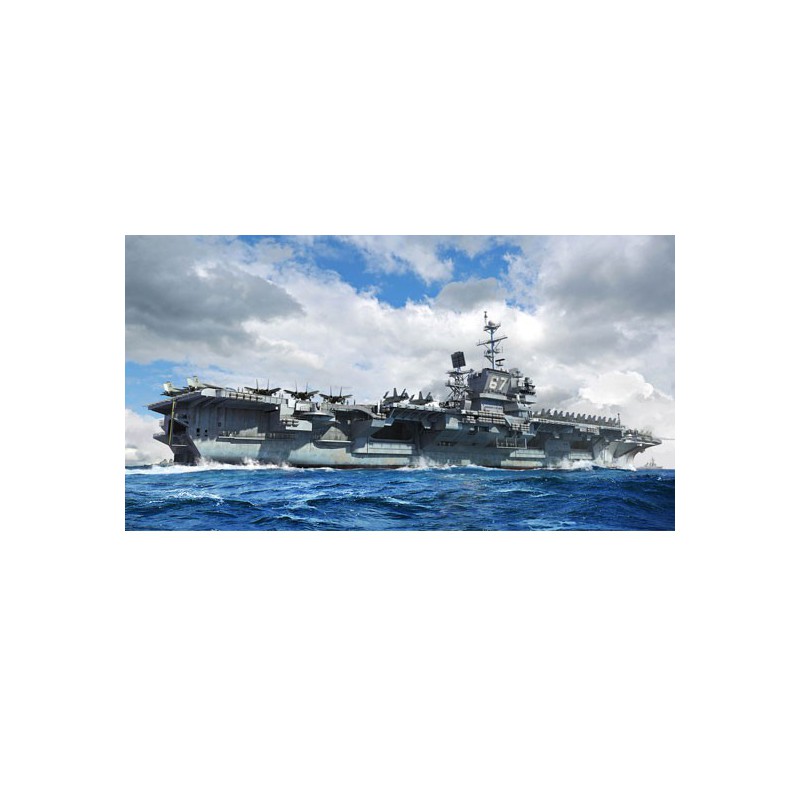 Maquette de Bateau en plastique USS John F. Kennedy CV-67 1/700