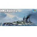 Maquette de Bateau en plastique HMS Rodney 1/700