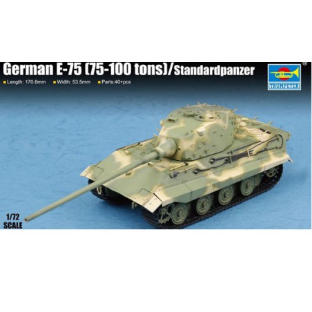 Maquette de Char en plastique German E-75 (75-100 tons) / Standardpanzer