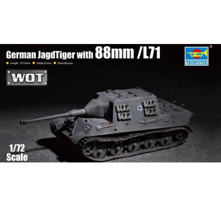 Plastic tank model German Jagdtiger with 88mm /L71 1/72 | Scientific-MHD