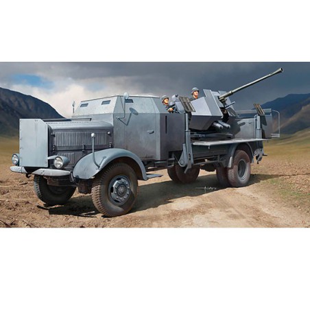 Kunststoff -LKW -Modell L4500A MIT 3,7 cm Flak 37 1/35 | Scientific-MHD