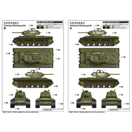 KV-1-Kunststofftankmodell 1942 vereinfachter Turmtank 1/35 | Scientific-MHD