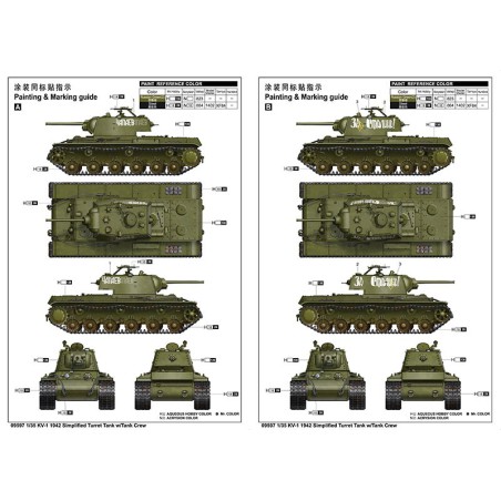 KV-1 plastic tank model 1942 simplified turret tank 1/35 | Scientific-MHD