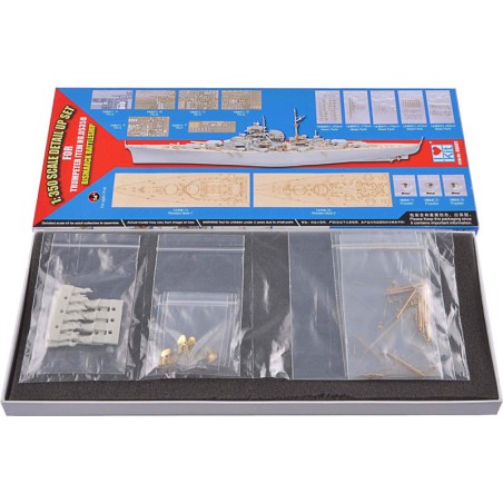 Plastikbootmodell Kit Superdetailing Bismarck 95T05358 | Scientific-MHD